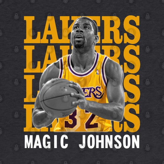 Los Angeles Lakers Magic Johnson by Thejockandnerd